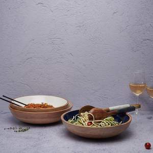 Bol en bois imprimé fait à la main moderne Pièce maîtresse décorative pour l'affichage de la table à manger de la cuisine et la décoration intérieure unique - Product Image 6