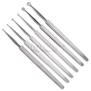 Juego de Curetas Dérmicas de 6 Piezas, Alta Calidad, Manuales, de 1mm-6mm, Acero Inoxidable de Grado Médico, Certificación CE, Instrumentos Quirúrgicos para Cirugía ORL - Product Image 1