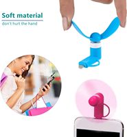 Colorido y potente ventilador de teléfono celular 2 en 1 USB Mini para iPhone y Android Tipo-C Logotipo personalizado