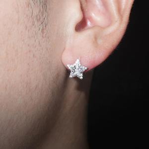 2025 New 925 Sterling <b>Silver</b> Star Stud <b>Earrings</b> 14K 18K <b>Solid</b> Gold Plated Cute Style IGI Certified Moissanite <b>Earrings</b> For Women - Product Image 3