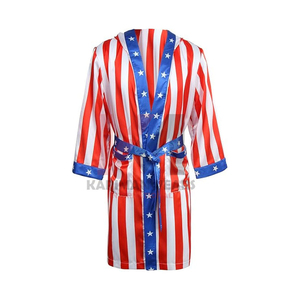 Disfraz de Boxeador para Hombre Adulto (Azul, Talla Única) Conjunto de Bata y Pantalones Cortos de Campeón de Boxeo para Fiestas Temáticas de Boxeo - Product Image 4