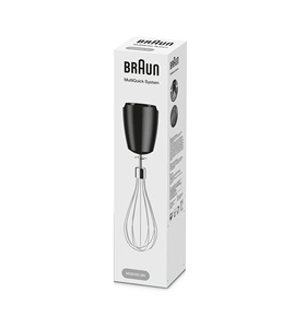 Braun MQS 050 BK Accessoire de fouet en acier inoxydable avec système EasyClick Plus-Accessoires pour Braun MultiQuick 7 et 9 - Product Image 1