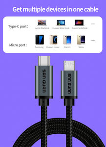 Câble USB de type C à <span class=keywords><strong>micro</strong></span> USB, 1 m, 2 m, câble de charge USB de type C à V8 pour mini ventilateurs, pour ordinateur portable, pour la charge de la <span class=keywords><strong>PS4</strong></span>, directement de l'usine - Product Image 6