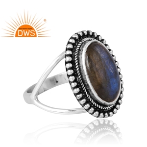 Hot Selling 925 Sterling Silver Natural <b>Labradorite</b> Gemstone <b>Ring</b> Custom Jewelry For Women Gift For Her - Product Image 4