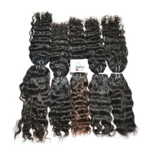 Extensions de cheveux humains indiens bruts, ondulés, style Remy Super Wave, cuticules alignées, aucun traitement chimique, tissage, à vendre - Product Image 5
