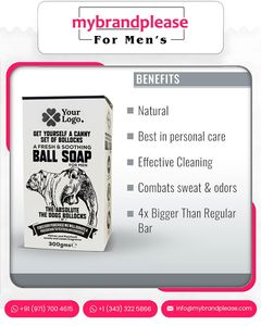 Savon en boule d'hygiène intime pour homme avec formule de contrôle des odeurs Fabricant de marque privée OEM ODM de marque personnalisée - Product Image 2