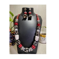 Kalung Manik Resin Klasik Vintage Buatan Khusus Motif Bunga Warna-warni Perhiasan Wanita Desainer Pernikahan Pesta Hadiah