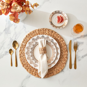 Ensemble de porte-serviettes de cuisine en jacinthe d'eau naturelle écologique anneaux faits à la main pour serviettes de table avec logo personnalisé - Product Image 5