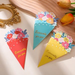 Biglietto di <span class=keywords><strong>auguri</strong></span> <span class=keywords><strong>a</strong></span> forma di fiore vibrante effetto 3D per la festa della mamma Bouquet di occasioni speciali grazie biglietto di <span class=keywords><strong>auguri</strong></span> con busta - Product Image 6