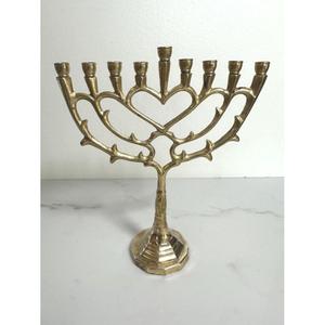Decorative Metal Candle Stand 9 Arms Menorah Table Accessories Wooden Base Luxury Candle Holder Metal Crafts Simple Style - Product Image 4