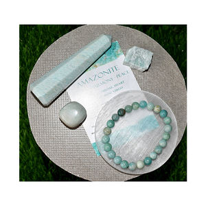 Meilleure qualité vente chaude en gros 100% naturel belle 5 pièces Amazonite pierres précieuses cristal coffrets cadeaux pour écrans décoratifs - Product Image 1