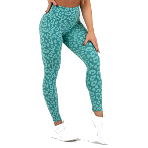 2024 vente en gros taille haute femmes Fitness Gym Leggings coloré Yoga course Stretch sport pantalon tricoté tissu - Product Image 3