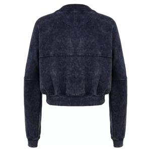 OEM personalizado de gran tamaño Streetwear Vintage Acid Gym Set Sudadera con capucha y Joggers Stone Wash personalizado pantalones de chándal chándales para las mujeres - Product Image 4