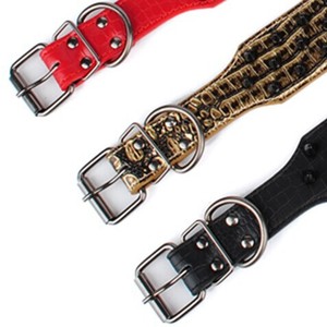 Collar de Perro con Púas Estilo Punk al por Mayor, Collar de Cuero Resistente con Diseño de Calavera, Diseño Protector Ancho para Razas Medianas y Grandes - Product Image 5