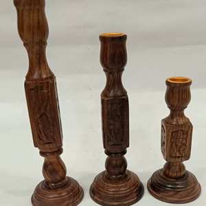 Nouveau design Bougeoir en bois et rotin Décoration de la maison Coffret cadeau de Noël avec impression typographique par Ahad Handicrafts - Product Image 1