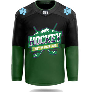 Conjunto de Jersey de hockey sobre hielo en blanco liso hecho a medida OEM diseño al por mayor para adultos desgaste de hockey sobre hielo - Product Image 2