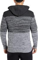 Suéteres con capucha de punto transpirables para hombre, jerséis de manga larga de Color sólido, moda masculina, prendas de punto cálidas, informales, Otoño Invierno 2024