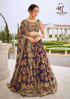 Lehenga Choli en faux georgette imprimé numérique, nouvelle collection, best-seller, tenue glamour pour femmes, prêt à porter