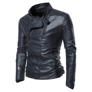 Venta al por mayor de alta calidad de talla grande chaqueta de cuero para los hombres de cuello alto de uso al aire libre nueva condición de tela de alta calidad chaqueta de invierno - Product Image 1