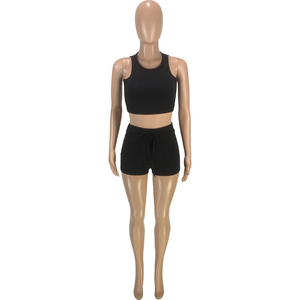 2024 New Arrival Unisex Summer Short Sleeve 2 Piece Pants <b>Set</b> Quick Dry 100% Cotton Casual Two Piece Tracksuit <b>Set</b> - Product Image 6