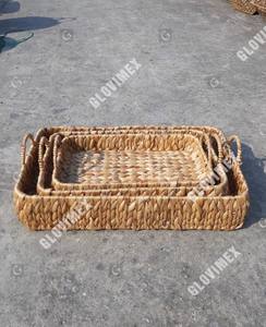 Producto de venta superior, bandejas decorativas de jacinto de agua, bandejas de comedor de comida para el hogar, decoración Natural, diseño personalizado, comedor, decoración del hogar - Product Image 4