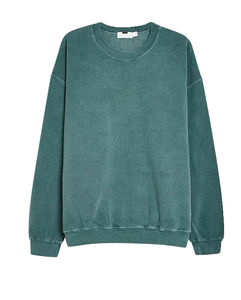 Sweat-shirt à col rond en tricot uni délavé à l'acide 330 g/m² pour homme, épais et chaud, polyester/coton pour l'automne - Product Image 1