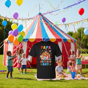 เสื้อยืดธีมงานรื่นเริงละครสัตว์สำหรับเด็กผู้ชาย สำหรับงานฉลองวันเกิดของพ่อ สินค้าส่งเสริมการขาย - Product Image 3