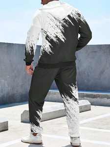 Tendance Zipper-Up Sublimation Survêtement pour Hommes Personnalisation Complète Plaine Jogging Costume Blanc pour la Saison d'Hiver - Product Image 4