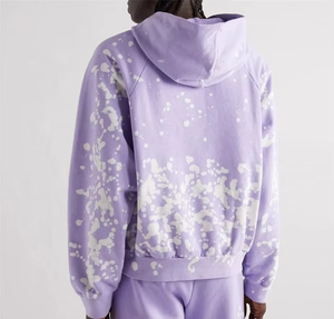 Recién llegado, conjunto de Jogger con capucha y estampado de rizo francés ecológico, chándales de invierno con diseño Acampanado y cremallera de algodón 100% - Product Image 3