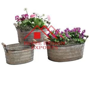 Size Decorative Galvanized Iron <b>Planters</b> with Stands for Living Room Decor Top Selling Metal <b>Flower</b> <b>Pots</b> <b>Planters</b> Best Seller - Product Image 3