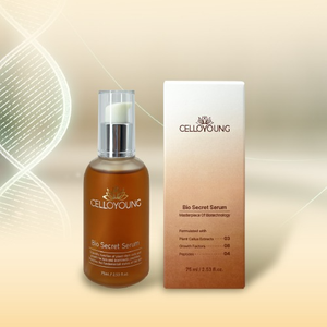 Suero Facial Celloyoung Bio Secret 30ml con Ácido Hialurónico, Hidratante, Reafirmante, Iluminador y Antienvejecimiento, con Oro - Product Image 1
