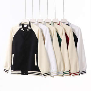 2024 OEM High Quality Men's College Baseball Letterman Varsity <b>Jacket</b> Custom Chenille Embroidery Leather Sleeves 100% Cotton - Product Image 2