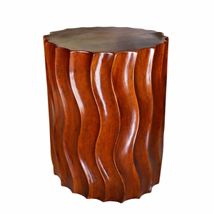 Tabouret en bois de suar antique sculpté à la main, table d'appoint, meuble d'appoint en bois de monkey pod massif, chambre à coucher, salon - Product Image 1