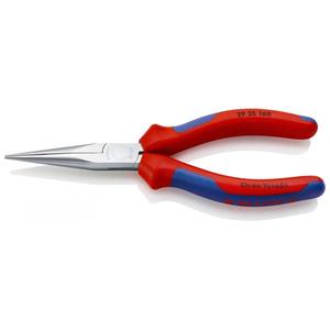 Alicates de telefonista Knipex extra delgados con mangos multicomponentes y puntas finas, mangos cromados - Product Image 1
