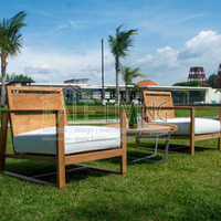 Offre Spéciale Soffa Bali, bois de teck minimaliste d'Indonésie pour la détente en plein air-Convient pour la maison et le salon