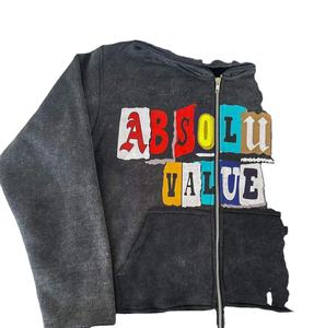 เสื้อฮู้ดซิปสไตล์สตรีนักศึกษากรีกสุดเท่ ดีไซน์ลำลองสุดฮิต สไตล์วินเทจซันเฟด ดีไซน์สตรีทแวร์สำหรับทุกเพศ - Product Image 3