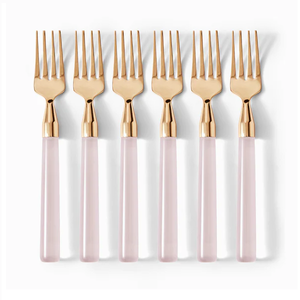 Cuillères élégantes en laiton/acier inoxydable avec poignée en acrylique Taille personnalisable pour servir lors de fêtes - Product Image 5