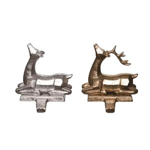 Venta caliente soporte de calcetín de Navidad de Metal Santa Reno copo de nieve decorativo vacaciones chimenea soporte de exhibición - Product Image 5