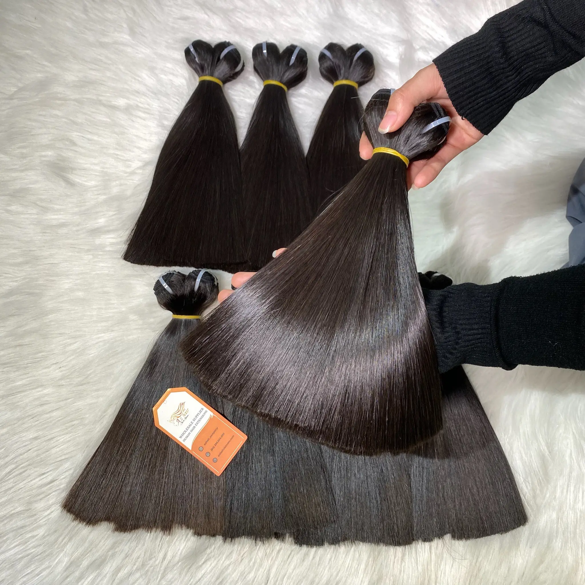 Hot Sale 100% Vietnamese Raw Hair Make Wig For Black Women Best Quality Weft Hair Bundles Human Hair Extensions