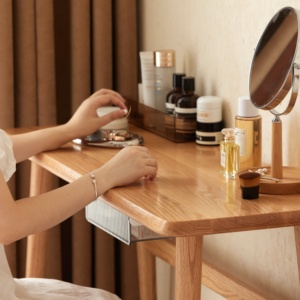 A1163 북유럽 스타일 솔리드 오크 원목 서재 가구 심플 내추럴 디자인 서랍이 있는 원목 책상 - Product Image 3