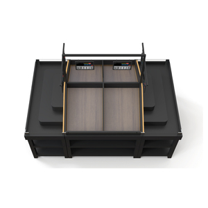 Estantería Góndola Metálica Negra Reforzada para Supermercado con 6 Estantes, Diseño Rectangular Independiente con Recubrimiento Epoxi - Product Image 4