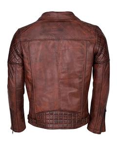 แจ็กเก็ตหนังเดนิมสไตล์วินเทจสำหรับผู้ชาย - Product Image 3