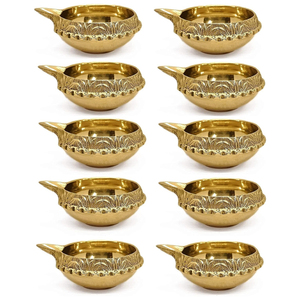 Cuenco Urli decorativo de Metal con forma Diya para decoración de Diwali para oficina en casa-Precio DE FÁBRICA DE LA India - Product Image 3