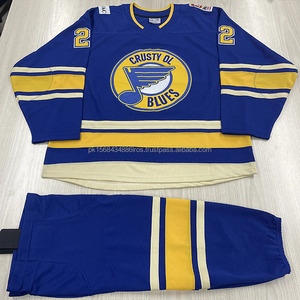 Le plus récent unisexe 100% polyester col en v à séchage rapide ensembles d'uniformes de hockey sur glace Style pour Sublimation - Product Image 4