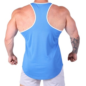 เสื้อกล้ามออกกำลังกายผู้ชาย ผ้าโพลีเอสเตอร์ผสมสแปนเด็กซ์ ระบายอากาศได้ดี แบบเรียบ ปรับแต่งได้ตามต้องการ เหมาะสำหรับเพาะกายและออกกำลังกายในยิม - Product Image 2