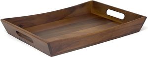 European Style <b>Square</b> Curved <b>Edges</b> Plywood Wooden Tray Easy Hand Grip Kitchen Item Hot Selling Food Serving Platter - Product Image 6