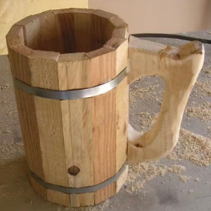 แก้วมักทำจากไม้อันสวยงามดีไซน์ทันสมัยเหมาะสำหรับชากาแฟไวน์และเบียร์จาก falak World Export - Product Image 1