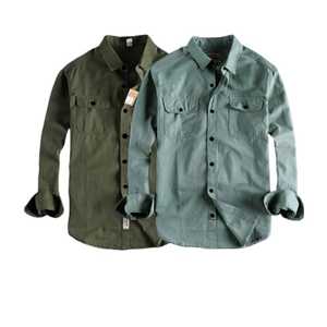 Servicio OEM 2025 Nuevas llegadas Camisa de satén para hombre Tallas grandes 100% Algodón Cuello vuelto Manga larga Transpirable Ecológico Rápido - Product Image 4