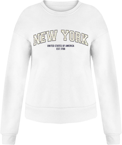 Femmes Originals Pullover Hoodie Marque Générique Oversized New York Sweatshirt pour Femmes Léger Vintage Pullover Sweatshirts - Product Image 2