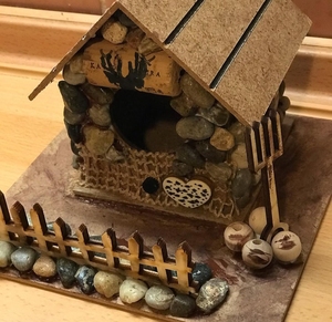 บ้านนกไม้ตกแต่งสวนรูปทรงกระท่อม - Product Image 2
